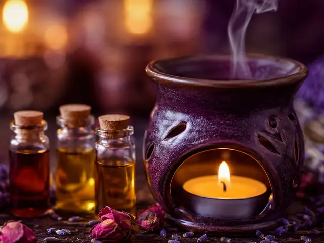 Buhurdanlık ve aromaterapi yağı şişeleri — Sirkeci, Masaj Salonun